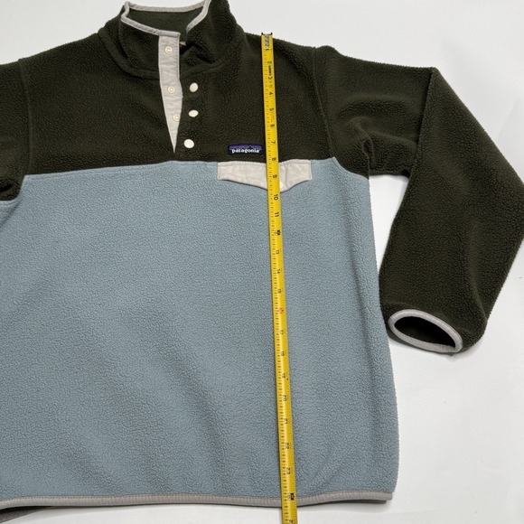 Patagonia Womens Lightweight Synchilla Snap-T Fleece Pullover Green Light Blue S - Picture 5 of 11